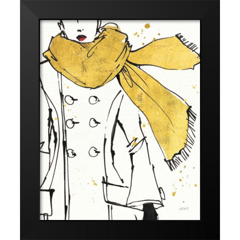 Fashion Strokes III Black Modern Wood Framed Art Print by Tavoletti, Anne