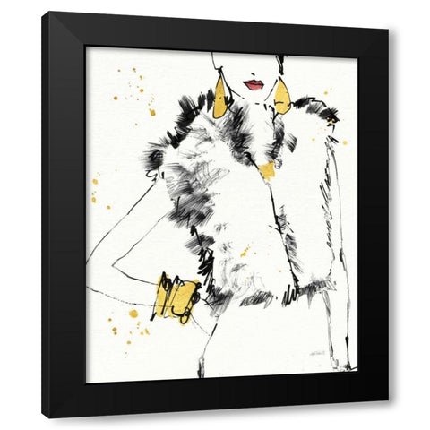 Fashion Strokes IV Black Modern Wood Framed Art Print with Double Matting by Tavoletti, Anne