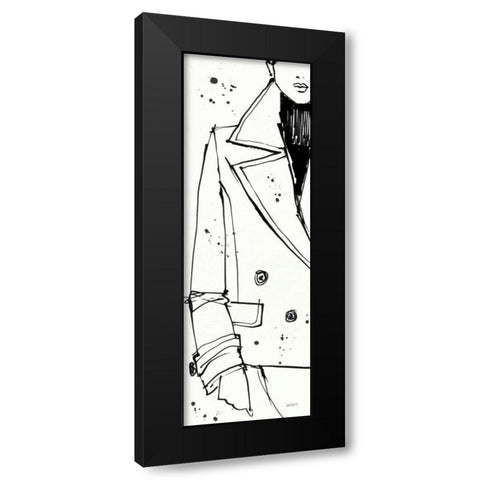 Fashion Strokes V Black Modern Wood Framed Art Print by Tavoletti, Anne