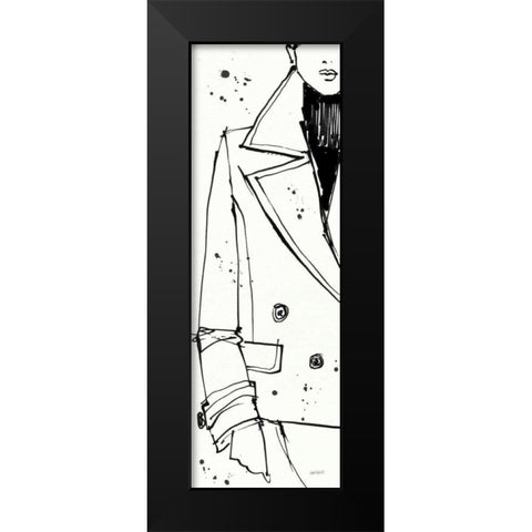 Fashion Strokes V Black Modern Wood Framed Art Print by Tavoletti, Anne