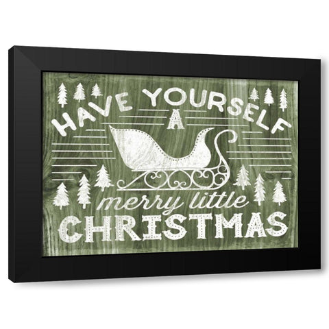 Rustic Holiday II Black Modern Wood Framed Art Print with Double Matting by Marshall, Laura