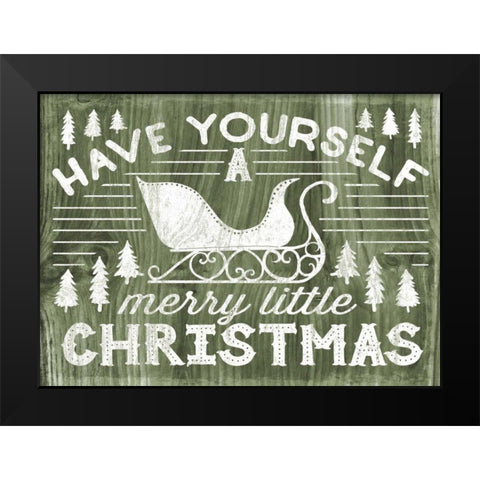 Rustic Holiday II Black Modern Wood Framed Art Print by Marshall, Laura