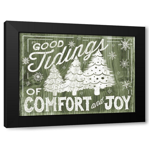 Rustic Holiday III Black Modern Wood Framed Art Print by Marshall, Laura
