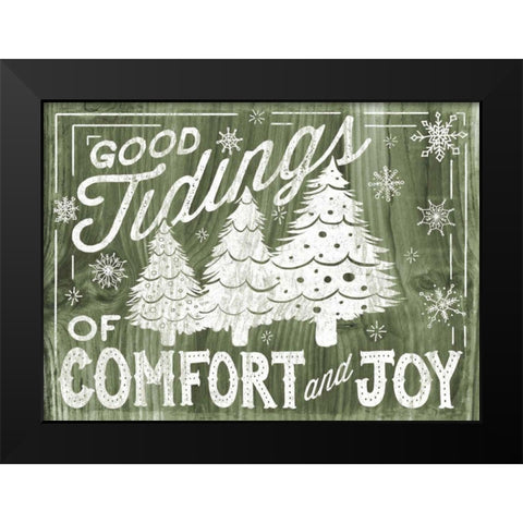 Rustic Holiday III Black Modern Wood Framed Art Print by Marshall, Laura