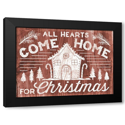 Rustic Holiday IV Black Modern Wood Framed Art Print with Double Matting by Marshall, Laura