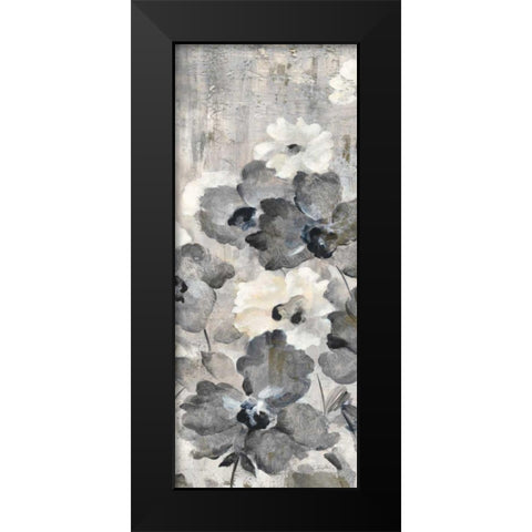 Crystal Raindrops Panel I Black Modern Wood Framed Art Print by Vassileva, Silvia