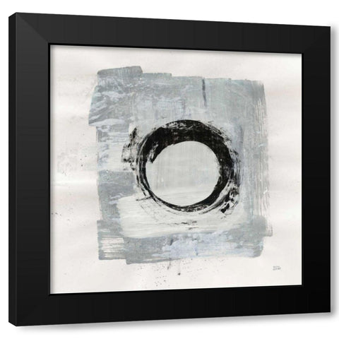 Zen Circle I Black Modern Wood Framed Art Print with Double Matting by Averinos, Melissa