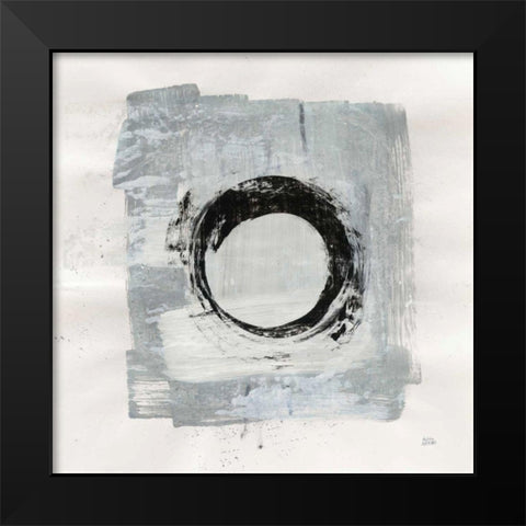 Zen Circle I Black Modern Wood Framed Art Print by Averinos, Melissa
