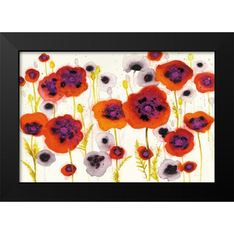Splash Garden I Black Modern Wood Framed Art Print by Novak, Shirley