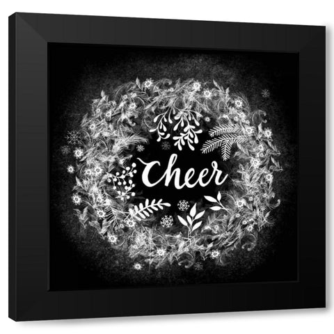 Frosty Cheer Black Modern Wood Framed Art Print with Double Matting by Urban, Mary