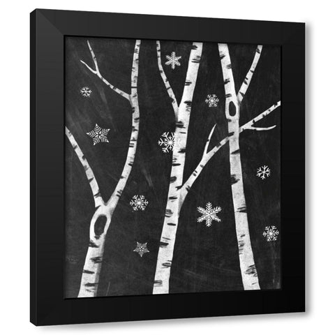 Snowy Birches III Black Modern Wood Framed Art Print with Double Matting by Urban, Mary