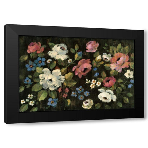 Expressive Spray on Black Black Modern Wood Framed Art Print by Vassileva, Silvia