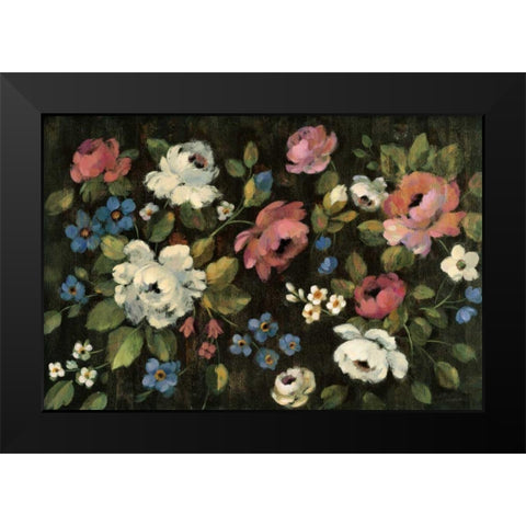 Expressive Spray on Black Black Modern Wood Framed Art Print by Vassileva, Silvia