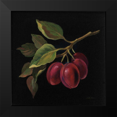 Prune no Words Black Modern Wood Framed Art Print by Vassileva, Silvia
