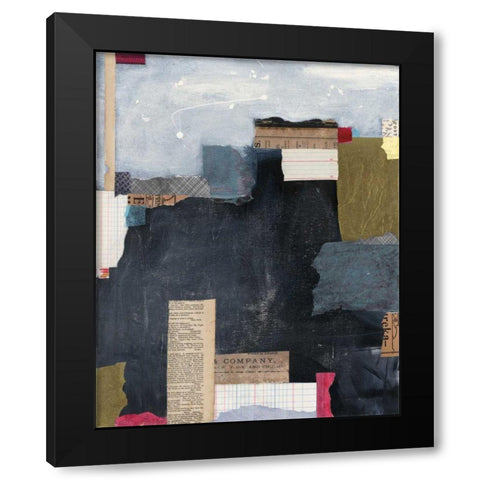 Block Abstract II v2 Black Modern Wood Framed Art Print by Prahl, Courtney