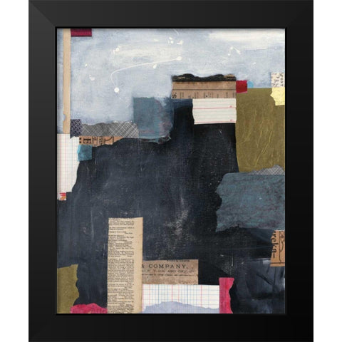 Block Abstract II v2 Black Modern Wood Framed Art Print by Prahl, Courtney