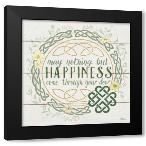 Irish Blessing I Black Modern Wood Framed Art Print with Double Matting by Penner, Janelle
