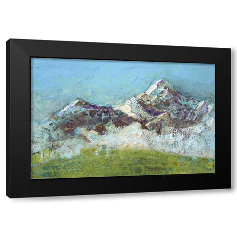 Wilson Fog Green Black Modern Wood Framed Art Print with Double Matting by Day, Kellie