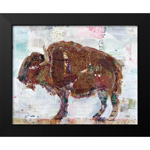 El Buffalo Brown Crop Black Modern Wood Framed Art Print by Day, Kellie
