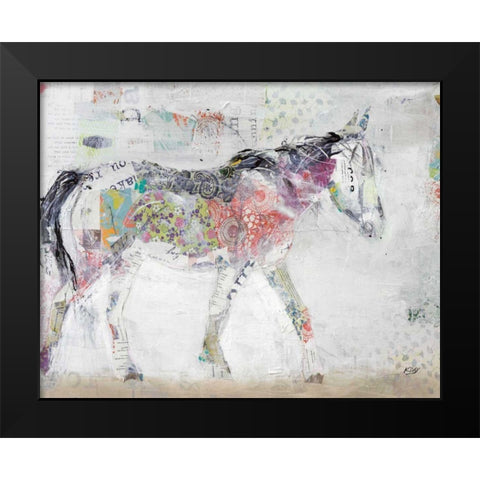 Wild Pinto Brown Crop Black Modern Wood Framed Art Print by Day, Kellie