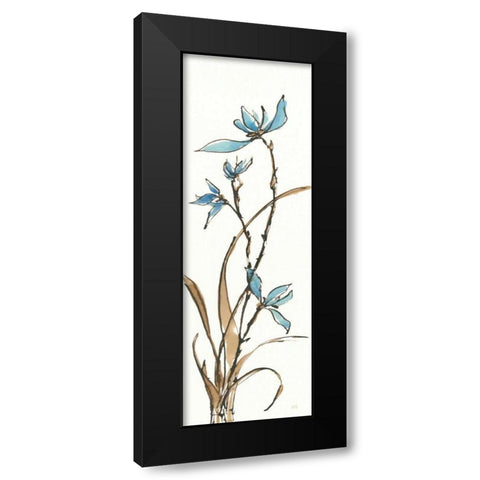 Spring Orchids I on White Black Modern Wood Framed Art Print with Double Matting by Paschke, Chris