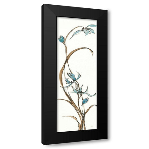 Spring Orchids II on White Black Modern Wood Framed Art Print with Double Matting by Paschke, Chris