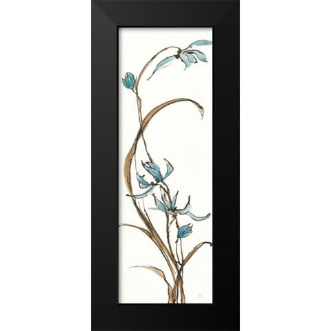 Spring Orchids II on White Black Modern Wood Framed Art Print by Paschke, Chris
