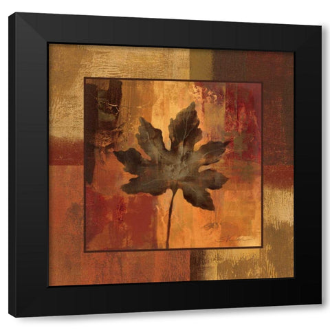 October Leaf I Black Modern Wood Framed Art Print by Vassileva, Silvia