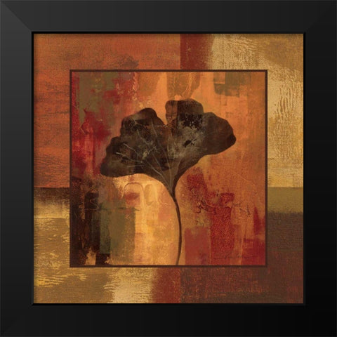 October Leaf II Black Modern Wood Framed Art Print by Vassileva, Silvia