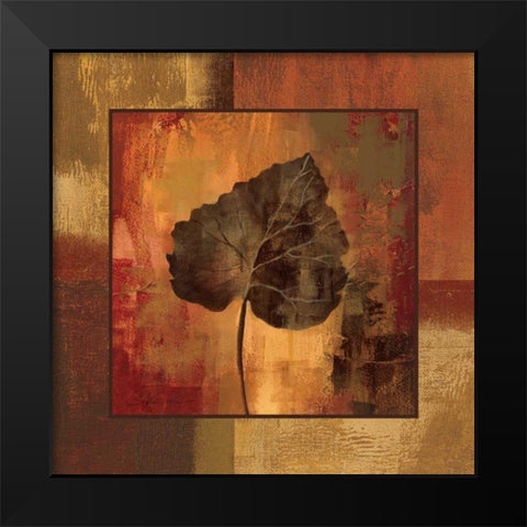 October Leaf III Black Modern Wood Framed Art Print by Vassileva, Silvia