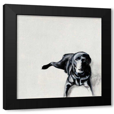 Jess Black Modern Wood Framed Art Print with Double Matting by Ducklow, Patsy