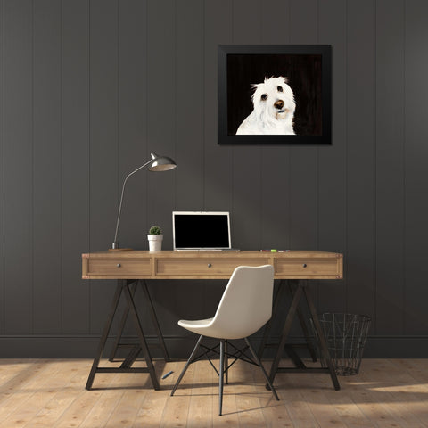 Ruby Black Modern Wood Framed Art Print by Ducklow, Patsy