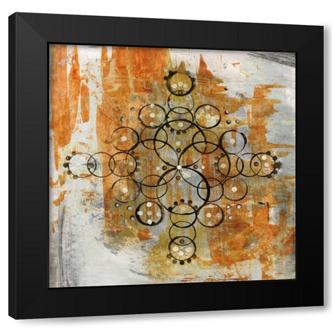 Mandala II Crop Black Modern Wood Framed Art Print with Double Matting by Averinos, Melissa