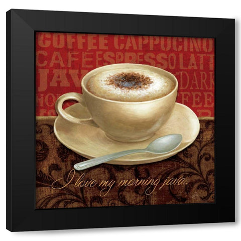 Coffee Talk I Black Modern Wood Framed Art Print with Double Matting by Brissonnet, Daphne