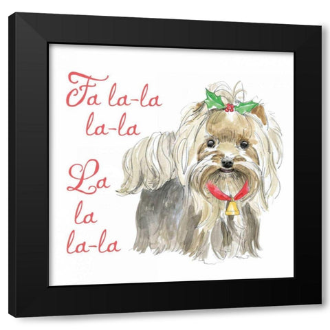 Glamour Pups Christmas VI Black Modern Wood Framed Art Print by Grove, Beth