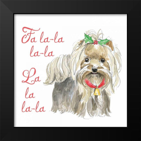 Glamour Pups Christmas VI Black Modern Wood Framed Art Print by Grove, Beth