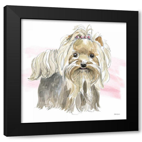 Glamour Pups XII Black Modern Wood Framed Art Print with Double Matting by Grove, Beth