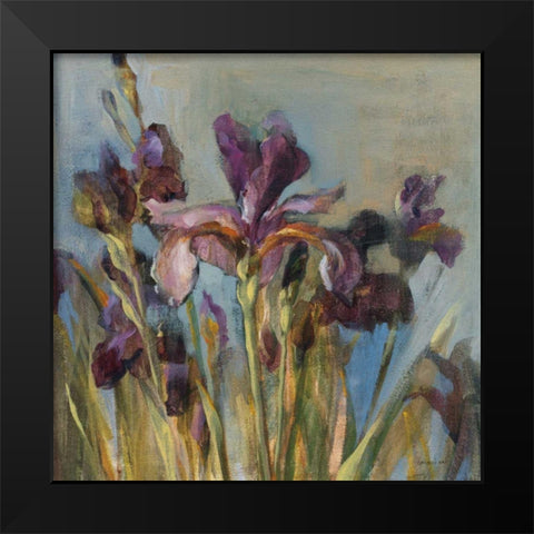 Spring Iris I Black Modern Wood Framed Art Print by Nai, Danhui