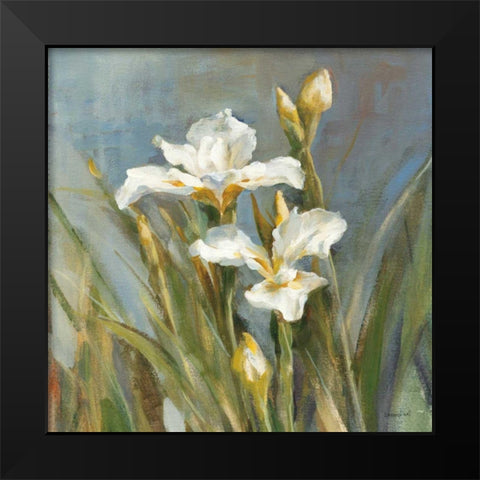 Spring Iris II Black Modern Wood Framed Art Print by Nai, Danhui