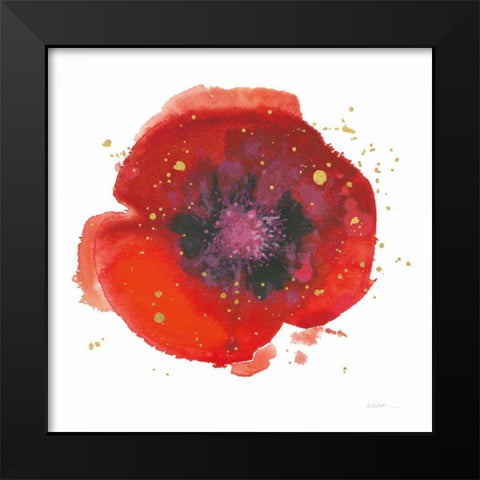 Splash V with Gold Black Modern Wood Framed Art Print by Novak, Shirley