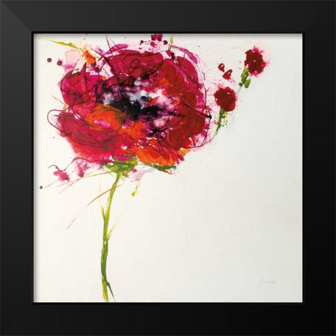 Poppy Master on White Black Modern Wood Framed Art Print by Griggs, Jan