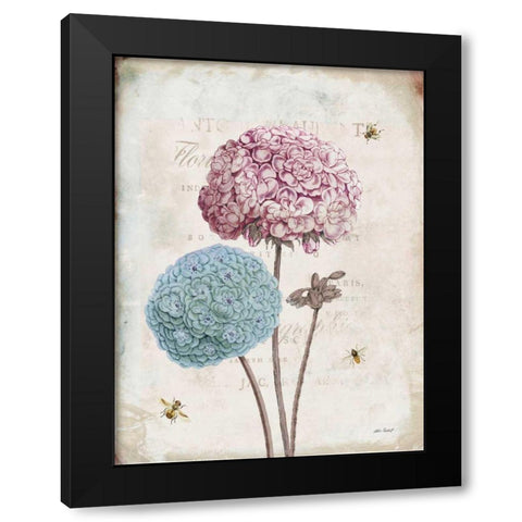 Geranium Study II Pink Flower Black Modern Wood Framed Art Print with Double Matting by Pertiet, Katie