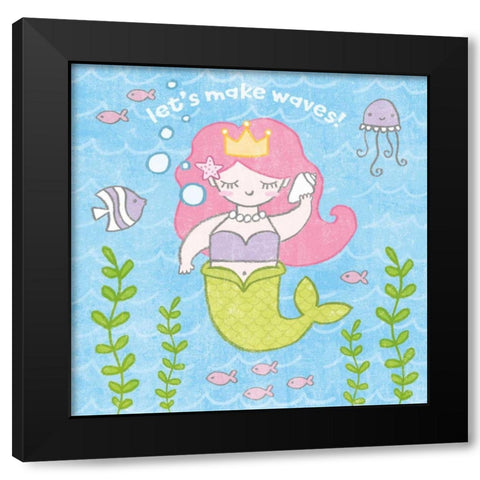 Magical Mermaid I Black Modern Wood Framed Art Print with Double Matting by Hershey, Moira