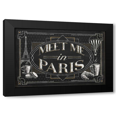 Vive Paris IV Black Modern Wood Framed Art Print with Double Matting by Penner, Janelle