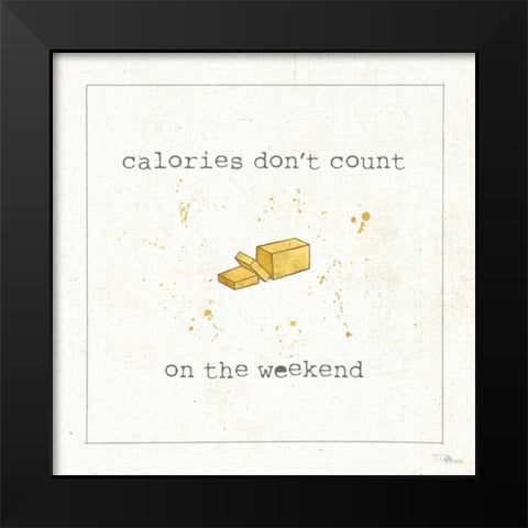 Calorie Cuties I Black Modern Wood Framed Art Print by Pela Studio