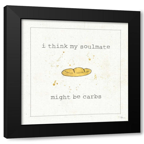 Calorie Cuties II Black Modern Wood Framed Art Print by Pela Studio