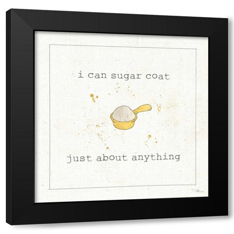 Calorie Cuties V Black Modern Wood Framed Art Print by Pela Studio
