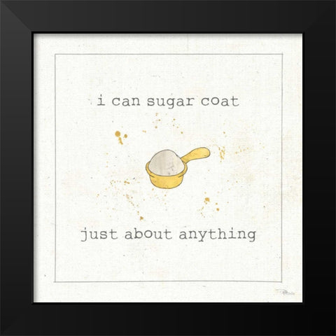 Calorie Cuties V Black Modern Wood Framed Art Print by Pela Studio