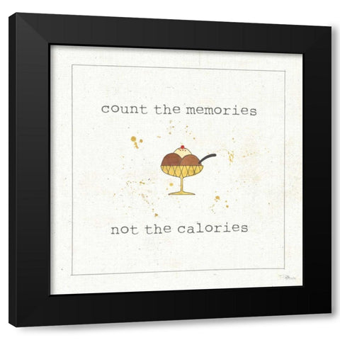 Calorie Cuties VI Black Modern Wood Framed Art Print with Double Matting by Pela Studio