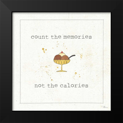 Calorie Cuties VI Black Modern Wood Framed Art Print by Pela Studio